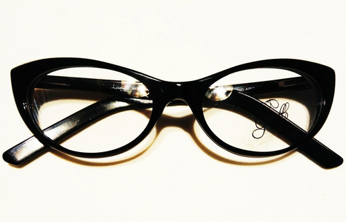 Lentes Gafas Armazones Garetto Oriana Negro Cat Pin Up