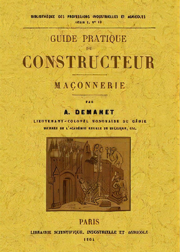 Guide Pratique Du Constructeur. Maãâ§onnerie, De Demanet, A.. Editorial Maxtor, Tapa Blanda En Francés
