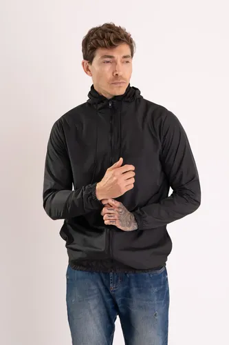 Jaqueta Corta Vento Liso Unissex Esportivo Capuz E Bolsos