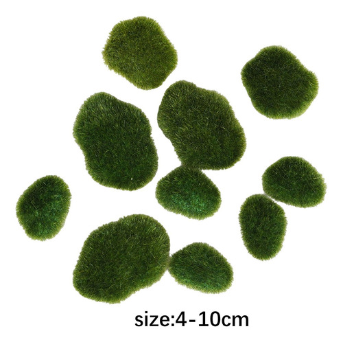 4 X 10x Pedras Artificiais De Musgo, Estatueta Em Miniatura