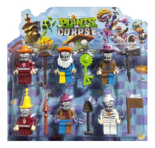 Plantas Vs Zombies Set De 6 Figuras Para Niños