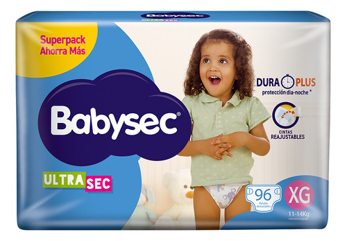 Babysec Ultra de 11 a 14kg talle XG con 96 unidades