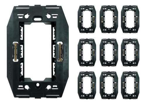  Bastidor 3 Modulo Negro X10 Unidades  Kalop