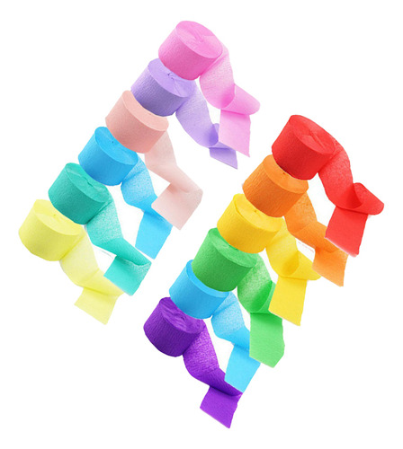 Accesorios De Papel Crepé Colored Streamer Party, 12 Unidade