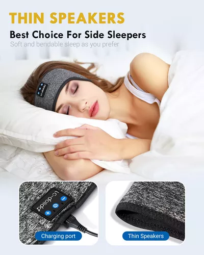 Acogedora banda para auriculares | Auriculares para dormir | Diadema  Bluetooth | Auriculares para dormir con diadema deportiva de larga duración  con