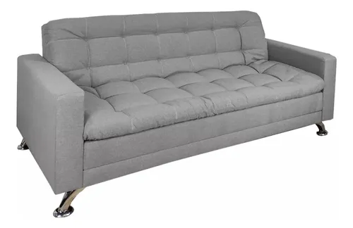 comprar Sofa Cama Sillon Living 3 Cuerpos Con Posa Brazos Tela Lino