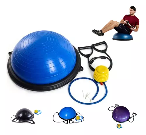 Pelota Bosu Equilibrio Ball Fitness 65 Cm + Inflador + Ligas