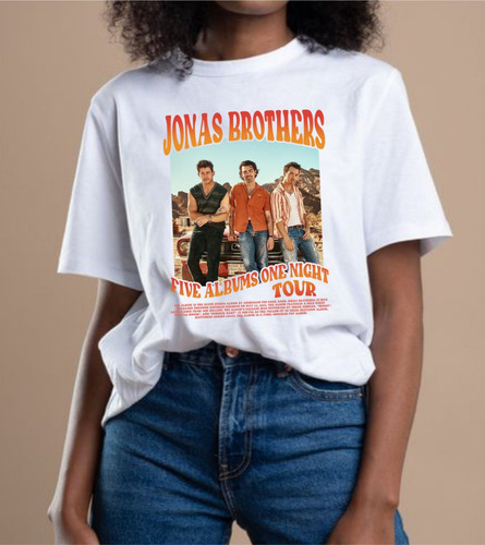 Camiseta Jonas Brothers Tour - Oversize Larga