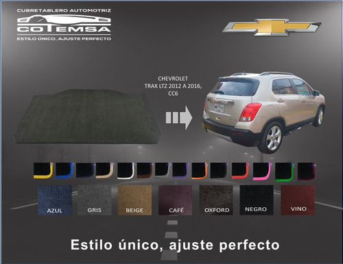 Cubre Cajuela Aut. Chevrolet Trax Ltz 2012 A 2016, Cc6