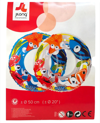 Imagen 2 de 7 de Salvavida Inflable Decorado Ninos 50cm Tv Nvo 7224 Bigshop