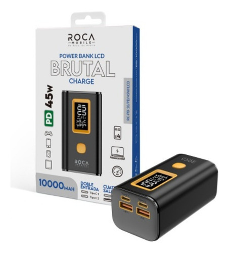 Cargador Portátil Power Bank Roca Pb10/lcd+pd45w 10.000mah