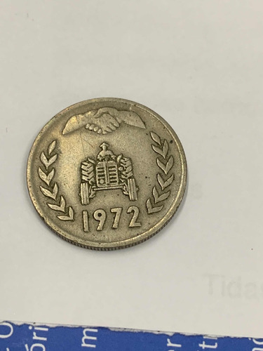Moeda Argélia 1 Dinar 1972 Comemorativa Fao Mn20