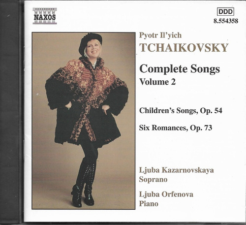 Cd Tchaikovsky Complete Songs Volume 2 Six Romances Op 73 