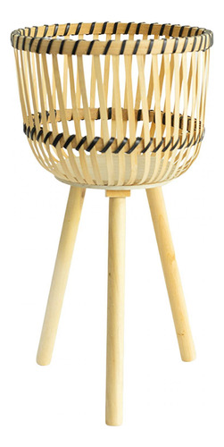 Soporte De Planta Alto De Madera Nórdica Con Patas, L