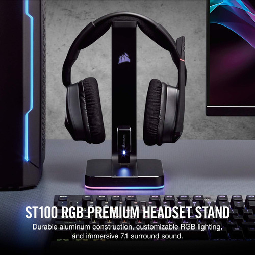 Corsair St100 Rgb Premium Headset Stand With 7.1 Surround So