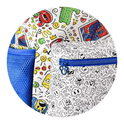 Mochila infantil gato desenhos colorir bolso frontal clio - Mochilas -  Magazine Luiza