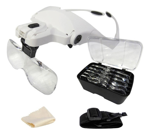 Lupa Optovisor Con Luz Led Para Doctor O Joyero 1.2x A 3.5x