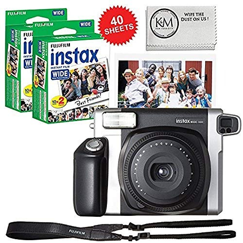 Fujifilm Instax Ancho 300 Camaras Y 2 X Paquete Doble De Pel