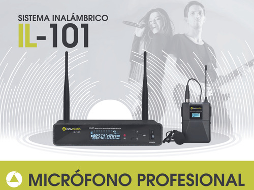Sistema De Micrófono Inalámbrico Lavalier Inovaudio Il-101