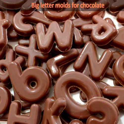 Molde De Silicona Para Chocolate, 26 Números Del Alfabeto, P