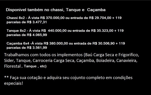Volvo Vm 330-carroceria Carga Seca, Tanque Ou Caçamba Okm