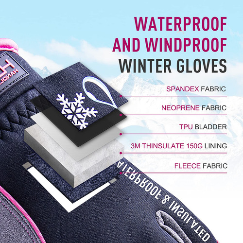 Guantes Impermeables Y Resistentes Al Viento Para Clima Frío