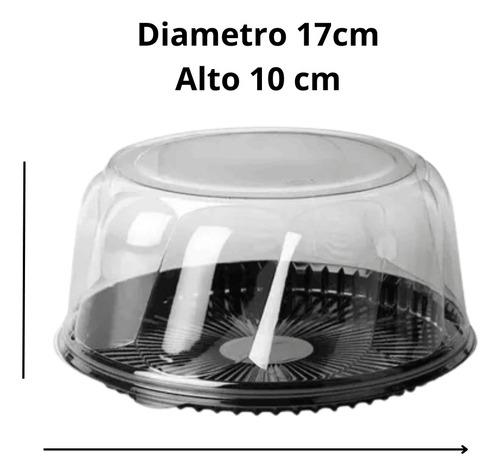 Domo Para Torta Alto Visible 17 Cm Darnel Pack 50 Unidades