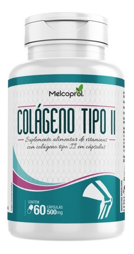 Imagem 1 de 1 de Colageno Tipo 2 Suplemento De Vitamina 60cps 500mg Melcoprol
