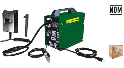 Maquina Soldadora Microalambre 130a 50-120v Lion Tools Color Verde oscuro Frecuencia 50/60 Hz