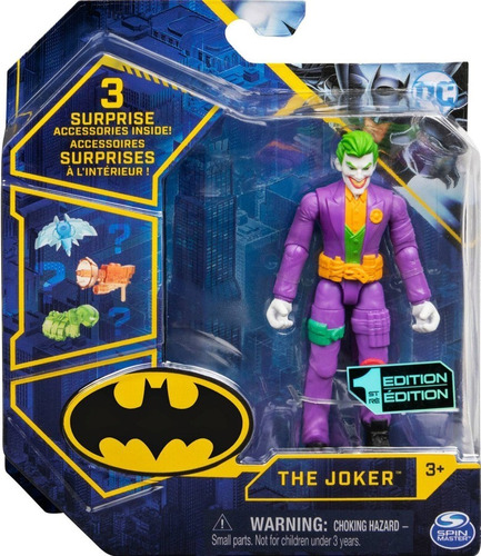 Figura The Joker Dc 1ra Edición Spin Master 4 Pulgadas