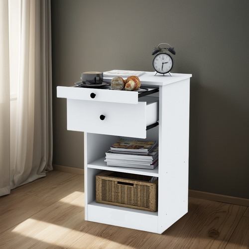 Mesa De Luz Con Desayunador 1 Cajón Mesita Dormitorio Hogar