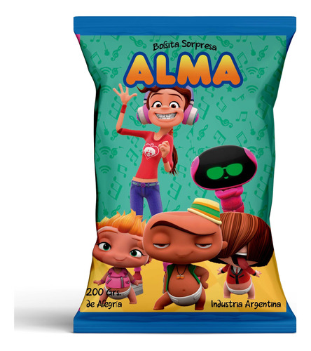 20 Bolsitas Cumpleaños Chips Bags Mini Beat Power Rockers