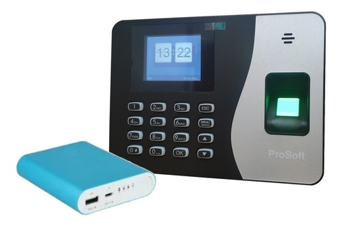 Reloj Control Horario Biometrico Huella Pendrive + Bateria 