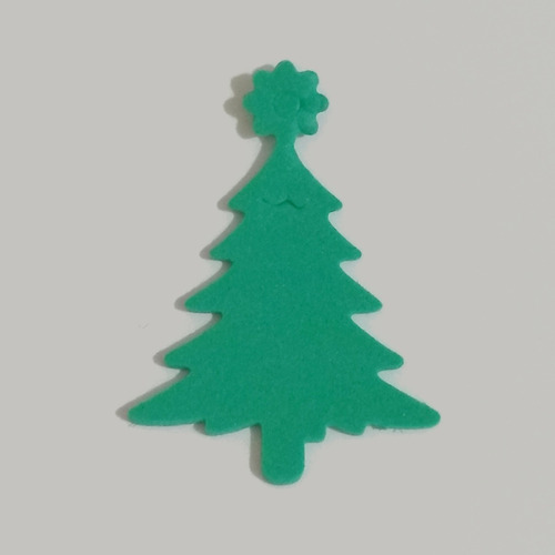 Imagem 2 de 2 de Aplique De Eva Mini Árvore De Natal 100 Unidades