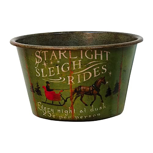 Tazón De Hojalata Vintage Starlight Sleigh Rides De 4 ...