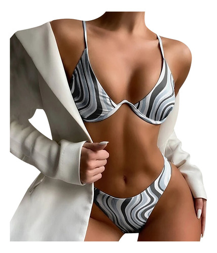 Conjunto De Bikini E A La Moda Para Mujer, Traje De Baño De