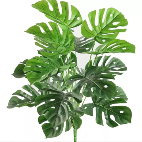 Planta Artificial Costela De Adão Com 18 Folhas