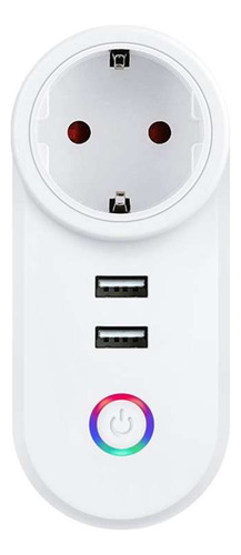 Enchufe + 2 Usb Inteligente Wifi App Google Home Alexa Tuya