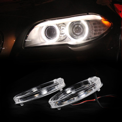 X2 Anillos Luz Led Circular Universal Ojos Ángel Blanco