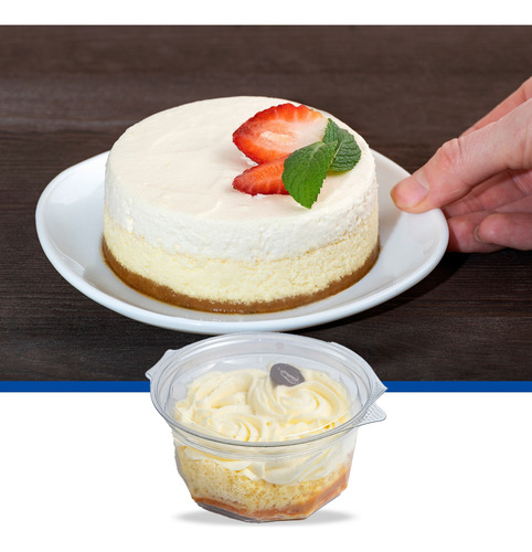 Molde Desechable Para Postres Con Tapa 350 Ml 50 Piezas Transparente