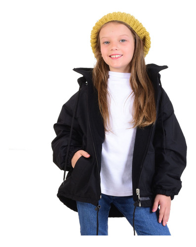 Campera Colegial Abrigo Niños Reversible De Gross Con Polar 