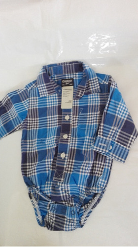 Camisa Para Bebe Marca Oshkosh De 6/12 Meses M/l Impecable!!