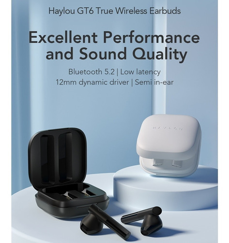 Imagen 8 de 9 de Auriculares Inalámbrico Haylou Gt6 Bluetooth 5.2 In-ea