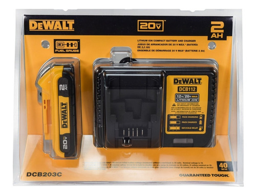 Bateria 2ah + Cargador Dewalt Dcb203c