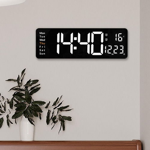 Reloj De Pared Digital Led De Gran Tamaño De 15 Pulgadas