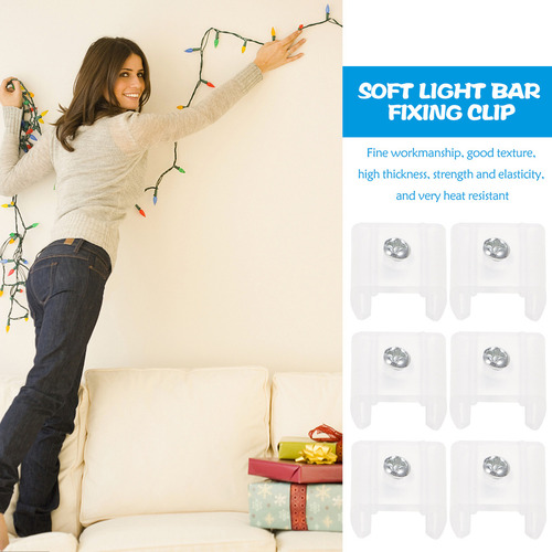 A Soporte Led De Silicona Con Clips Led, 100 Unidades