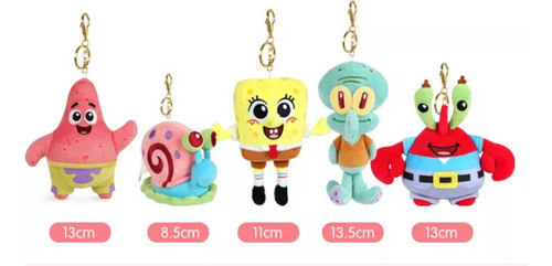 / Juego De Llaveros De Peluche De Bob Esponja De 12 Cm X 5