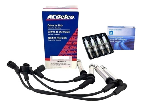 Kit Cables Y Bujias Corsa Ii Meriva 8v Gm Acdelco