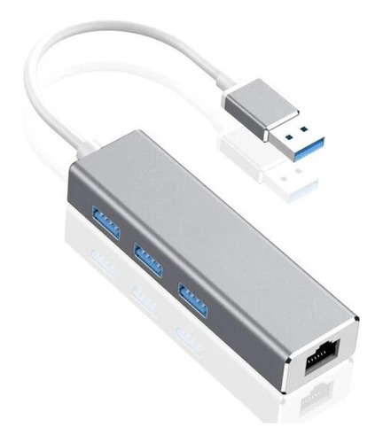 Adaptador Usb A Ethernet (rj45) + 3 Puertos Usb 3.0