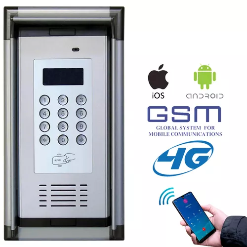 Portero de Audio Gsm 4g Para edificios o Villas Con Carcasa De Protección